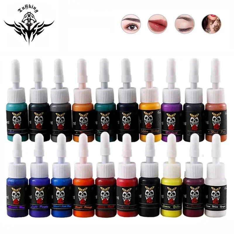 5ml tattoo ink pigment body art multi-color tattoo ink professional beauty pigment makeup tattoo products semi anent eyebrows 240705