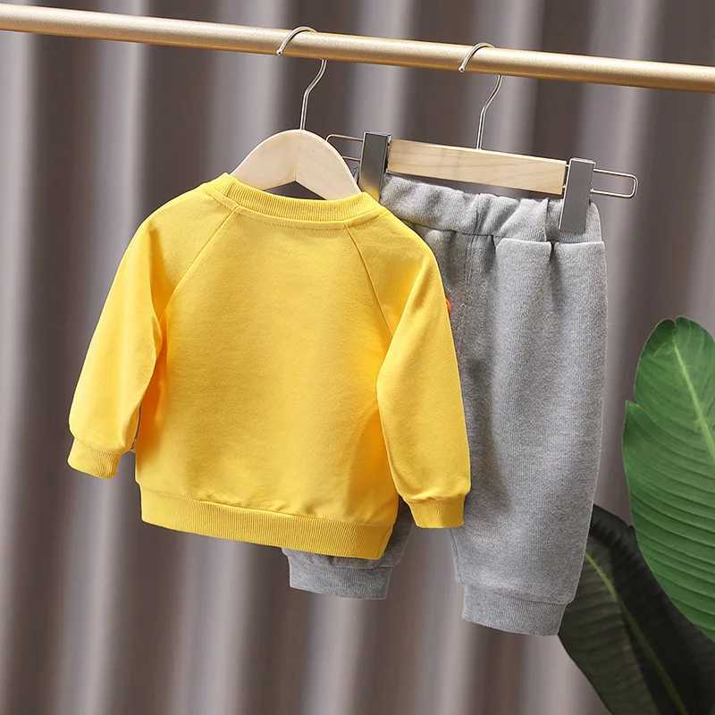 Clothing Sets Autumn Children Clothes Baby Boys Cartoon Sweatshirts + Pants 2Pcs/Sets Spring Kids Infant Clothing Toddler Sportswear 1-5 years