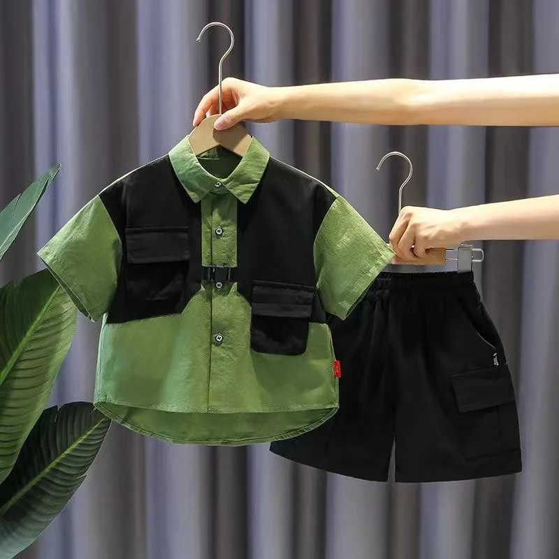 Clothing Sets 2024 New Summer Children Clothes Boys Suit Shirt Tops + Jeans Pants 2Pcs/Set Infant Casual Outfits 2-7 Year Kids Clothing