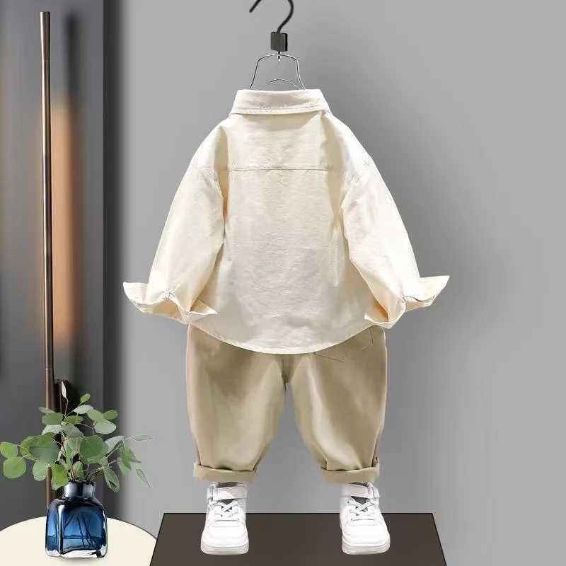 Clothing Sets Kids Clothes Boys Spring Korean Set For Baby Boys 2024 New Clothing Set Sweater Shirt And Pants 3PCS Children Sport Suit Outfits