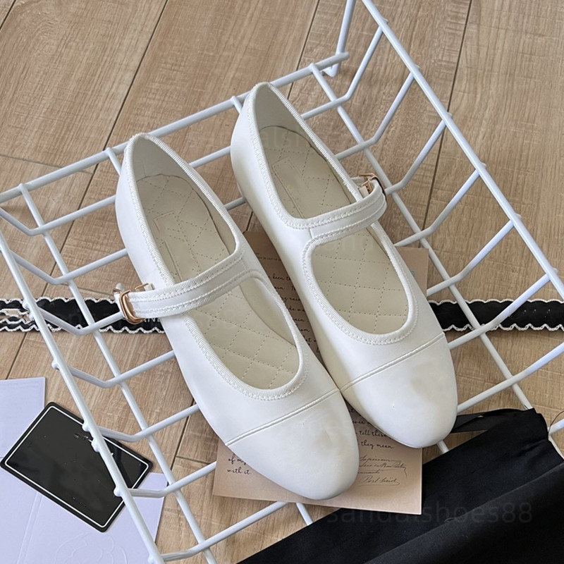 Mary Jane Ballet Flat Shs Pumps For Women Designer Ballerina Flats Heels Leather Corduroy Black White Monk Strap Buckle Ballerine Loafers Womens Comfy