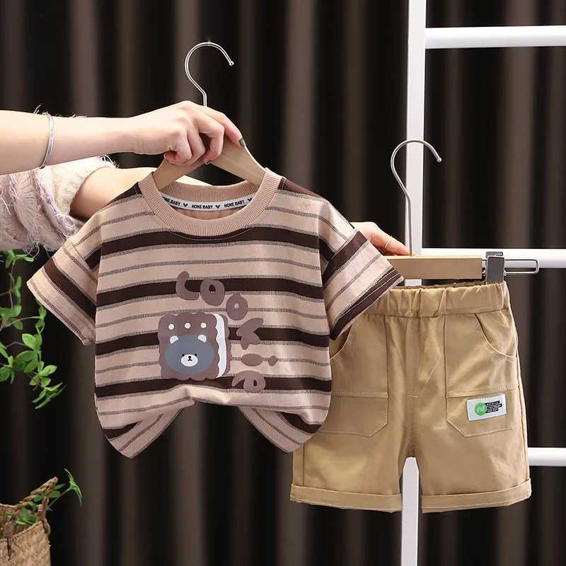 Clothing Sets New Baby Boys Clothes Suit Summer Children Fashion Cotton T-Shirt Shorts 2Pcs/Sets Toddler Casual Costume Kids Tracksuits SNOX