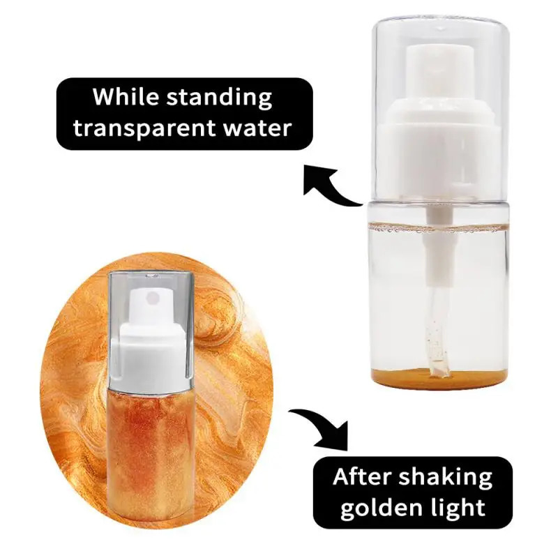 Makeup Setting Spray 30ml Moisturizing Shimmer Shiny Contour Long Lasting Oil Control Cosmetics Highlight Spray Make Up Fixer 240705