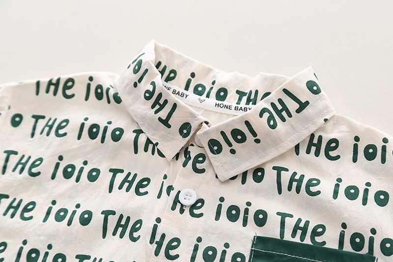 Clothing Sets Children Baby Clothes Suit Summer Kids Boys Girls Full Printe Letter Shirt Shorts 2Pcs/Set Toddler Casual Clothing 0-5 Years