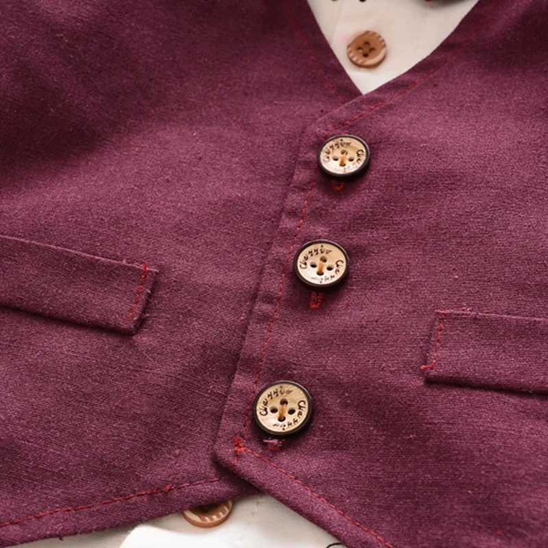 Clothing Sets Spring Autumn Toddler Baby Boys Gentleman Wedding Suit Cotton Shirt+Vests+Trousers 3Pcs Formal Kids Clothes Set 1 2 3 4 5 Years