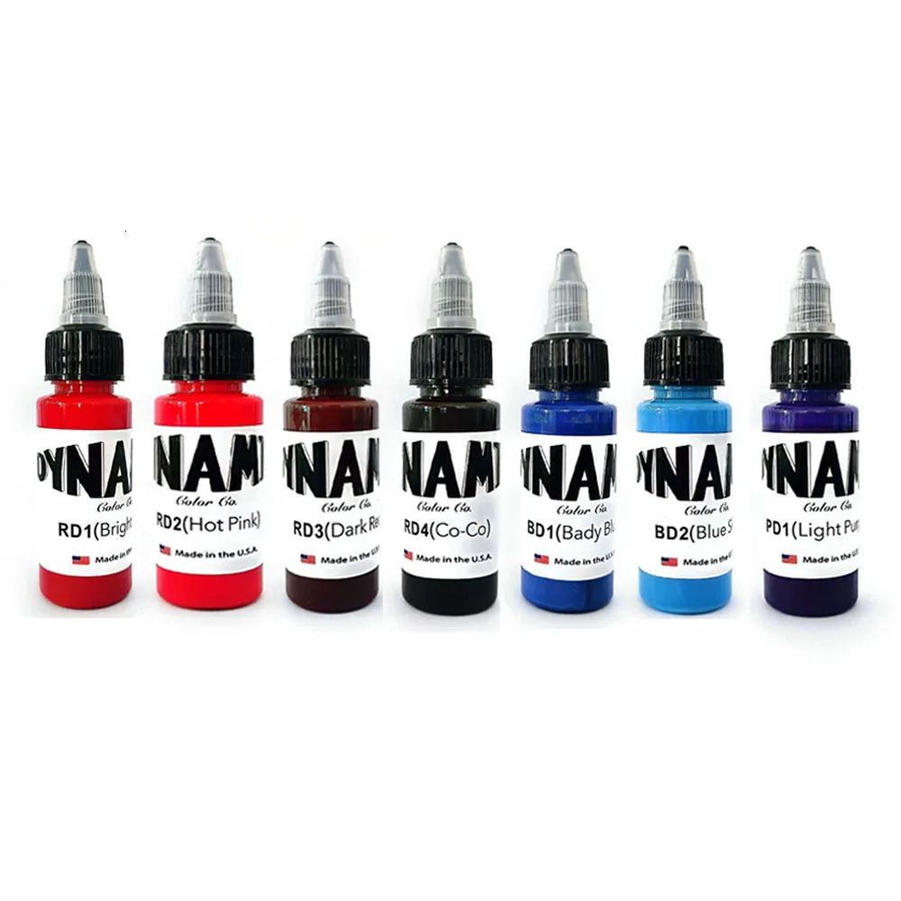 7 pieces/batch 30ml tattoo ink pigment body art tattoo kit professional beauty painting makeup tattoo products semi anent 240705