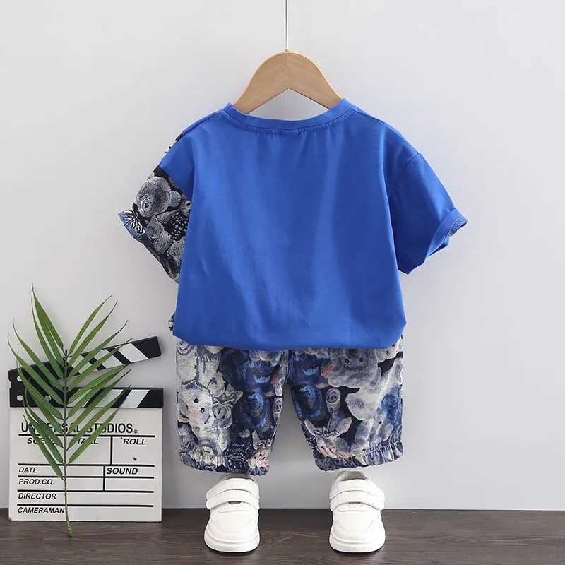 Clothing Sets Children Cotton Clothes Summer Baby Boys Cartoon Bear T Shirt Shorts 2Pcs/Sets Infant Kids Fashion Toddler Tracksuits
