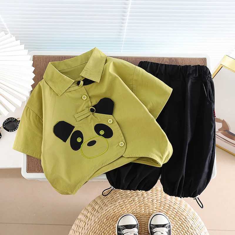 Clothing Sets New Summer Baby Boys Fashion Striped T-Shirt Overalls 2Pcs/Set Toddler Girl Clothes Suit Children Casual Costume Kids Tracksuits