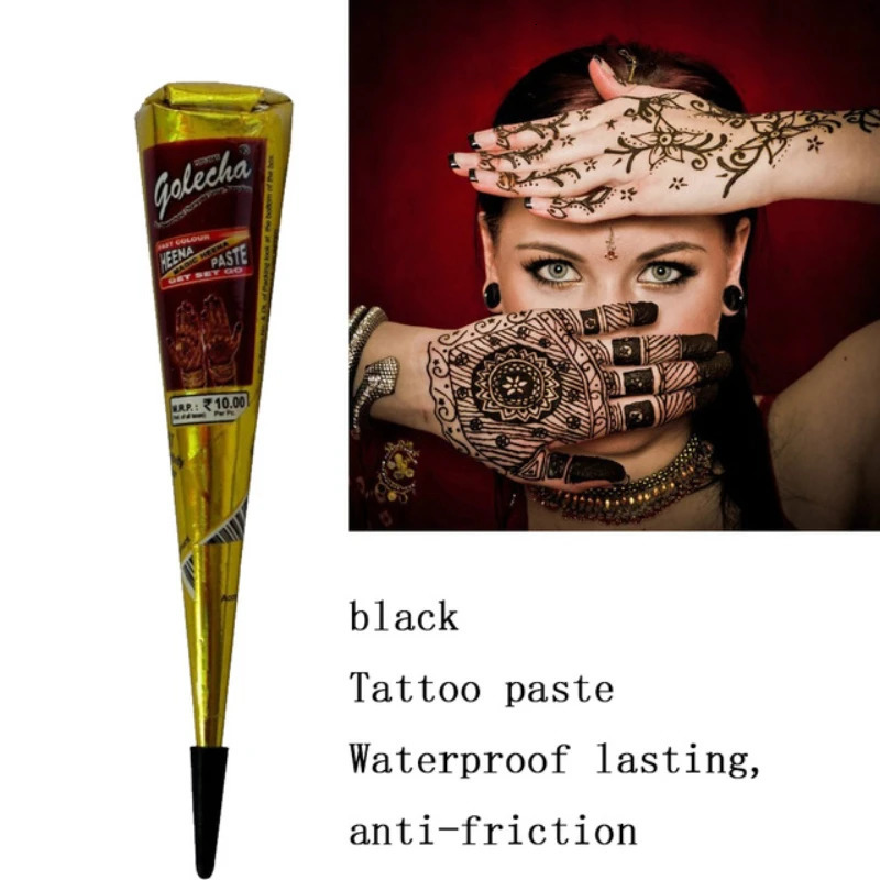 7-color tattoo cream cone waterproof non-toxic and safe DIY drawing tattoo henna body art semi anent tattoo pigment ink 240705