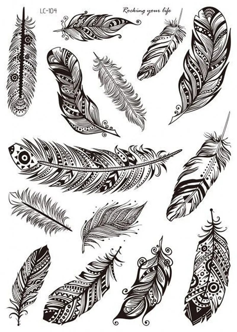 1 temporary tattoo sticker waterproof black retro hand back pattern tattoo sticker 240705