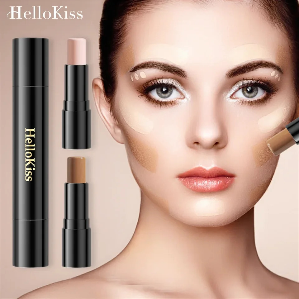 Contour Stick Double Head Contour Pen Waterproof Matte Finish Highlighters Shadow Contouring Pencil Cosmetics For Face 240705