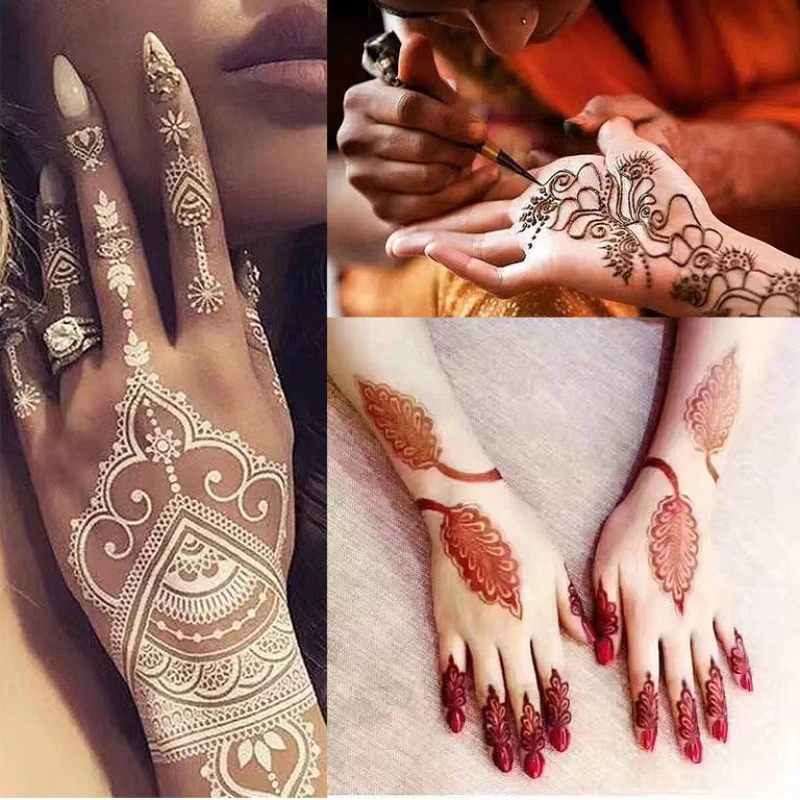 7-color tattoo cream cone waterproof non-toxic and safe DIY drawing tattoo henna body art semi anent tattoo pigment ink 240705