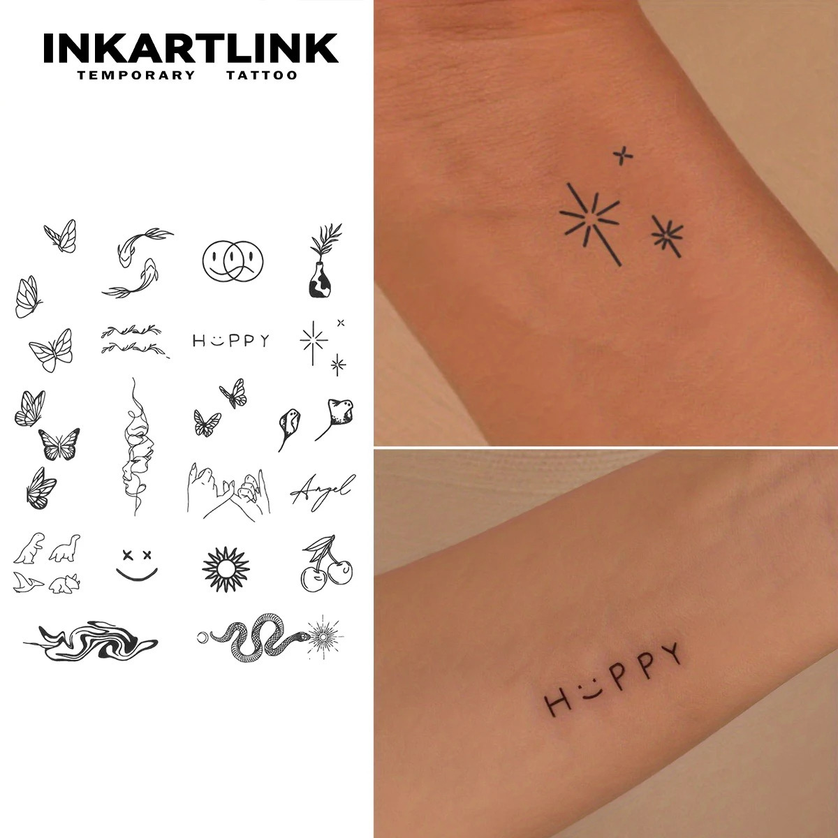 Mini pattern temporary tattoo lasting for 15 days with technology waterproof semi anent stickers. 240705