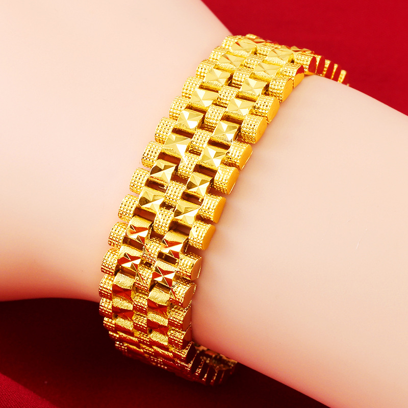 2024 Brand Unique Wedding Bracelets Vintage Jewelry 24K Gold Fill Higg Quality Gear Party Classical Women Hip Hop Women Men Bangle For Lover Gift