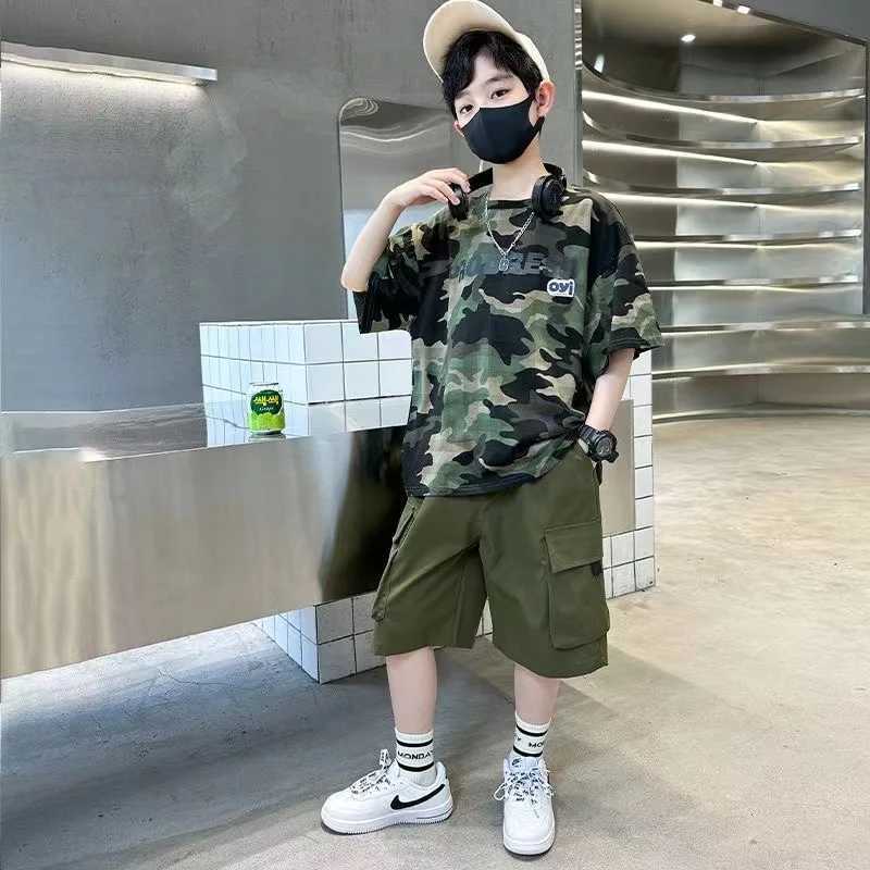 Clothing Sets New Summer Tracksuit Suit Child Baby Boy Clothing Set T-shirt + Shorts 2Pcs For Kids Children Sets New 2024