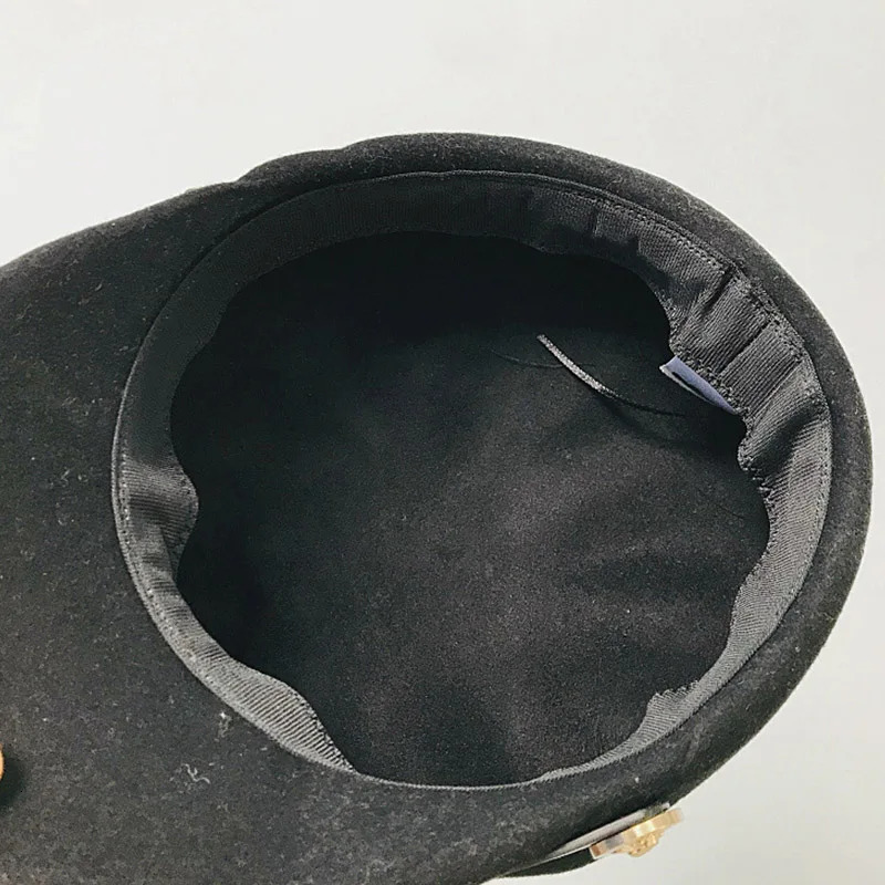 Fashion Women sboy Cap Wool Visor Beret Hat for Ladies Merino Wool Baker Boy Cap for Ladies Painter sy Cabbie Hat 240701