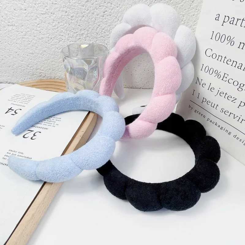 Headbands Autumn Winter Cloud Cotton Headband Women Fixed Bangs Tool Thicked Soft Velvet Hairbands Hair Hoops Scrunchies Headwear
