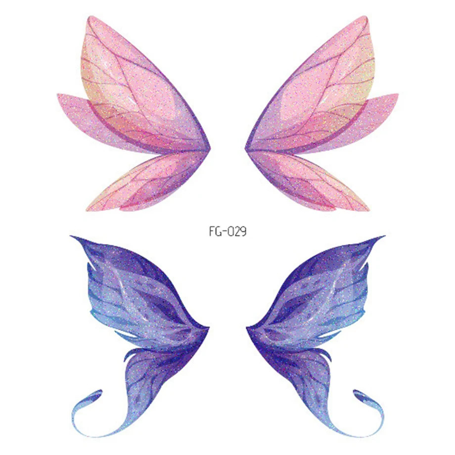 Temporary Butterfly Body Tattoo Sticker Wing Pattern Insect Flash Sticker Festival Party Body Art Decoration Waterproof 240705