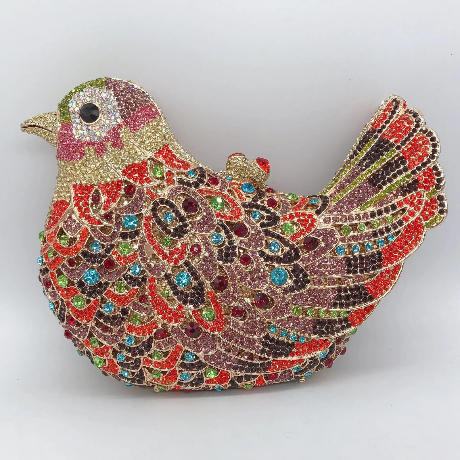 26 Color Girl Bird Diamond Cute Evening Bag Cocktail Ball Crystal Stone Party Handbag Wedding Dinner Metal Shining Wallet 240704