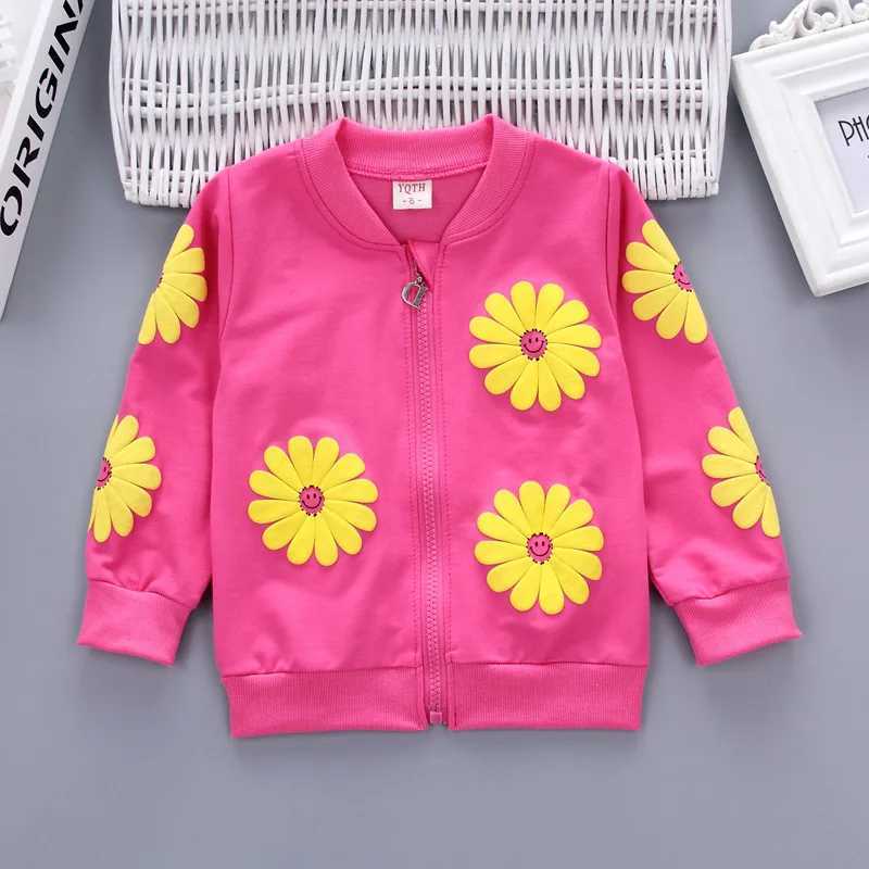 Clothing Sets Spring Autumn Baby Girl Cotton Sport Suit Toddler Kids Clothes Children Infant Flowers Hoodies Jacket Trousers Pant Casual Set