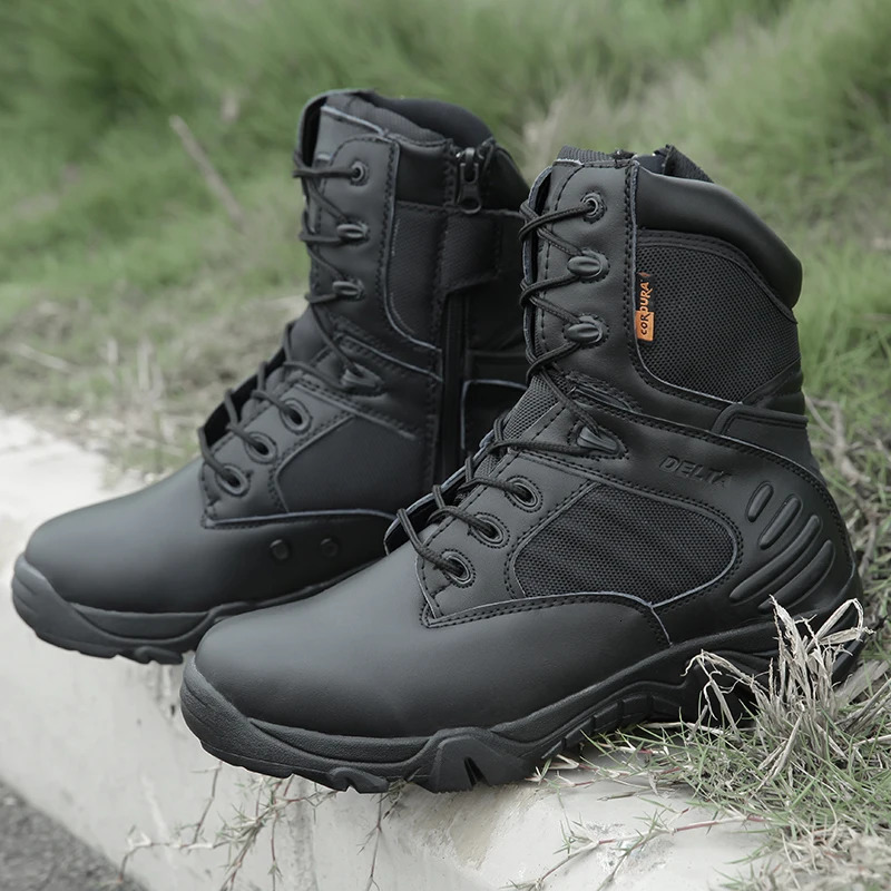 Plus Size Eu 37-47 Military Tactical Male Boots Outdoors Climbing Special Force Leather Waterproof Desert Combat Army Work Shoes 240705