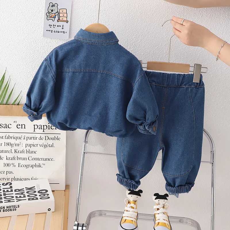 Clothing Sets Spring Autumn Fashion Childrens Boys denim suit Jacket Jeans pants 2pcs/Set Toddler Casual Kids Clothing Tracksuit 0-5 Years