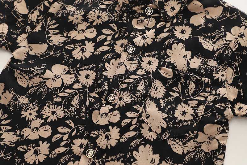 Clothing Sets Children Suit Summer Baby Boy Floral Full Print Clothes Short Sleeve Shirt Kids Clothing Children Casual Tracksuit 0-5Years