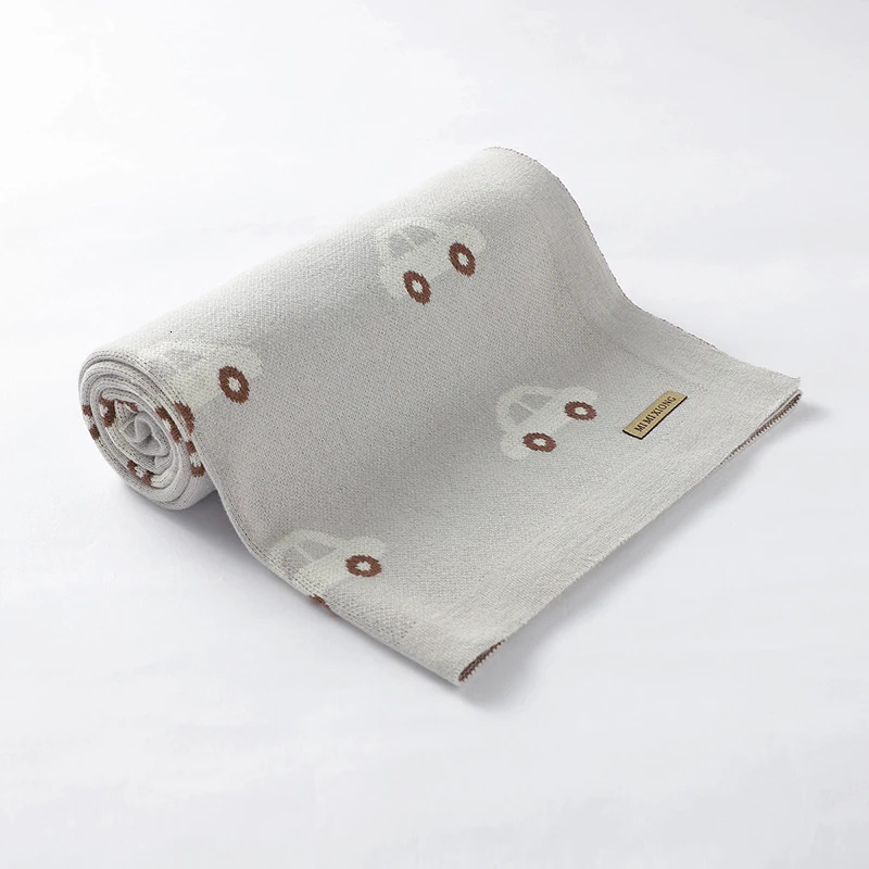 s Breathable born Boy Girl Swaddle Wrap Receiving 10080cm Infant Cotton Knitted Stroller Bassinet Nursery Quilts 240703