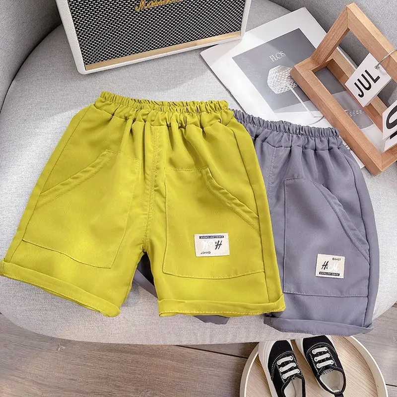 Clothing Sets Boys Summer Short Sleeve Set New Trend Korean Edition Childrens Thin T-shirt and Shorts Two Piece Set
