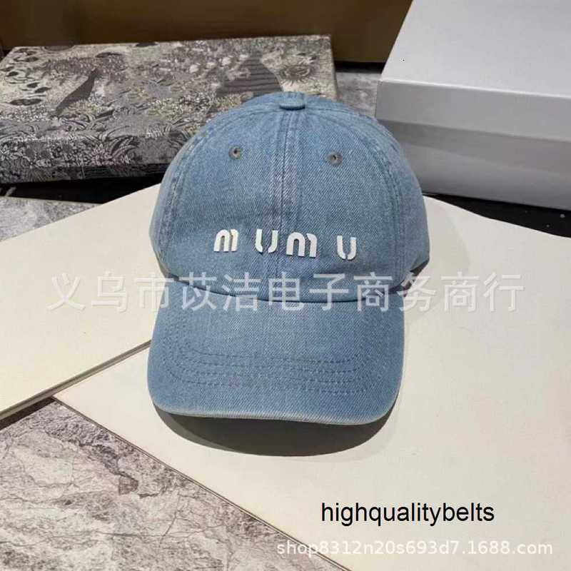 Designer Korean Soft Top Cowboy Baseball Hat for Women 2024 New Spring Wash Letter Style Duck Tongue Hat Wide brim for Small Face TGYW