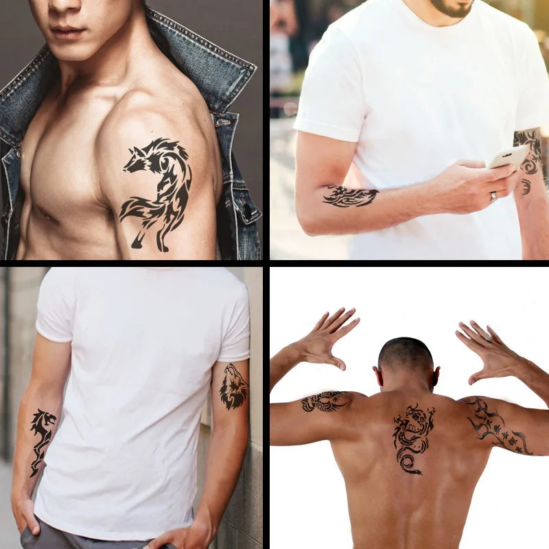 1 small spray gun tattoo template suitable for male female painting template henna glitter 4 patterns 240705