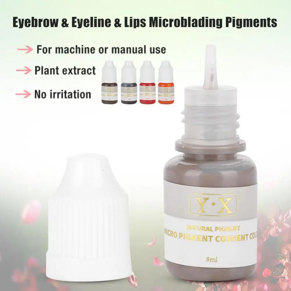 One 8ML tattoo ink pigment bead semi anent easy to apply eyeliner pen lipstick professional beauty product 240705