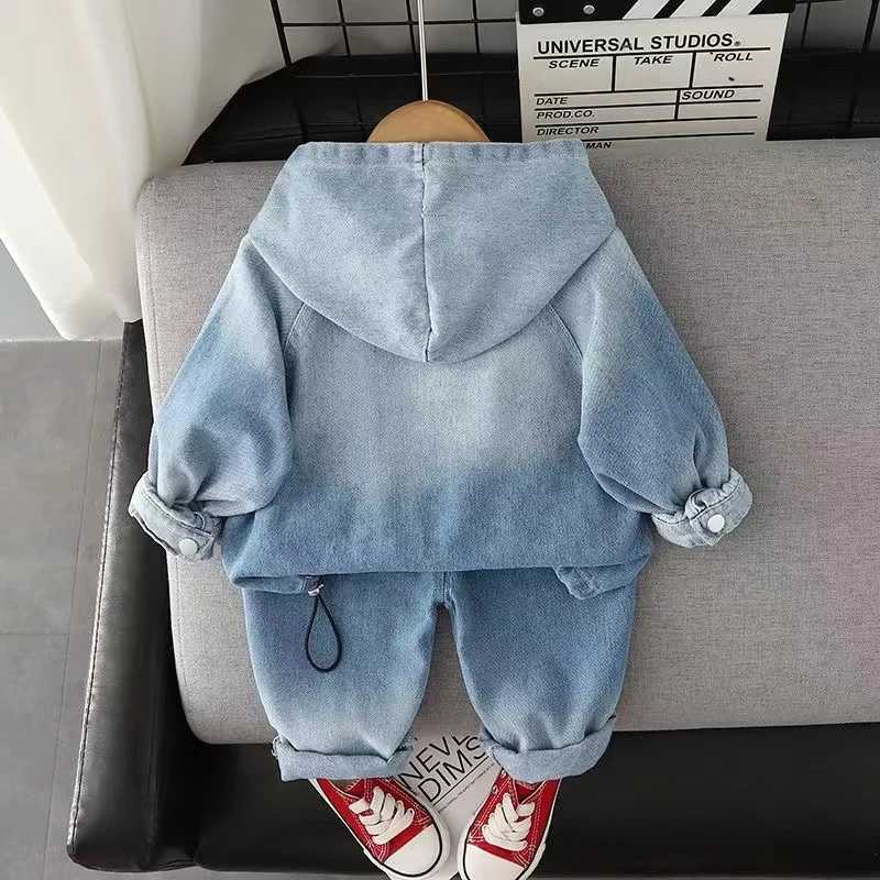 Clothing Sets Autumn New Boys Long-sleeved Suit Fashion Suit 2-piece Set Coat Pant Childrens Clothes For Boys Aged 3-6 New 2024 Kids Outfits