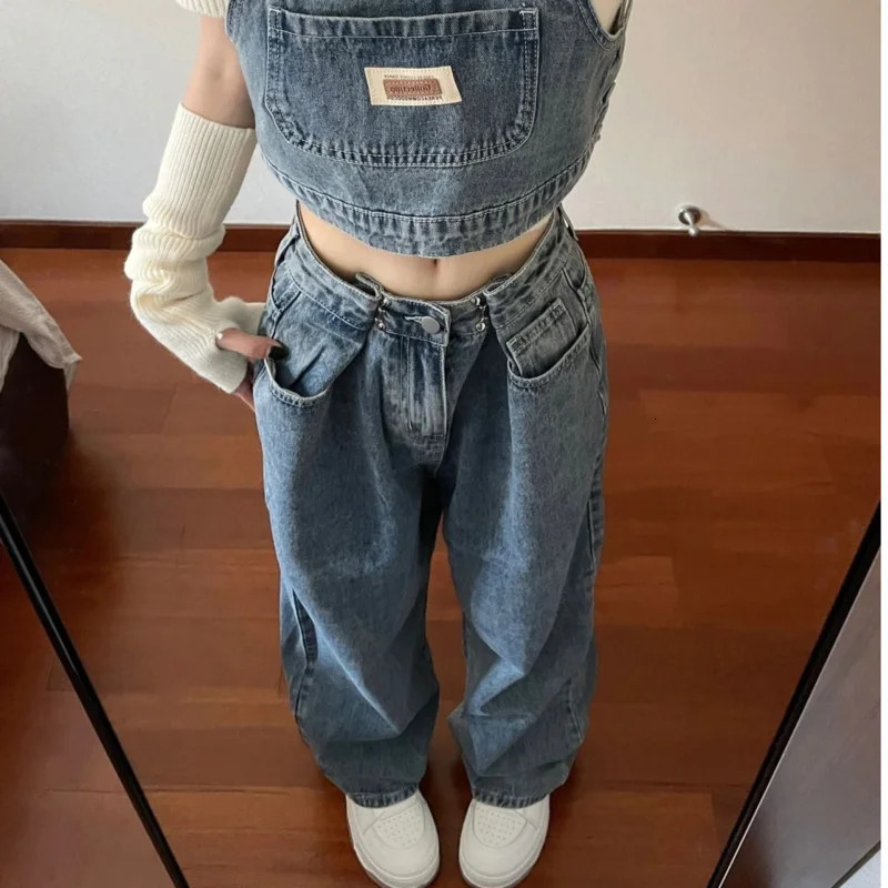 Womens Pants Vintage Denim jeans Baggy Jeans Woman High Waist Female Clothing Korean Fashion Streetwear Y2k Clothes 240704