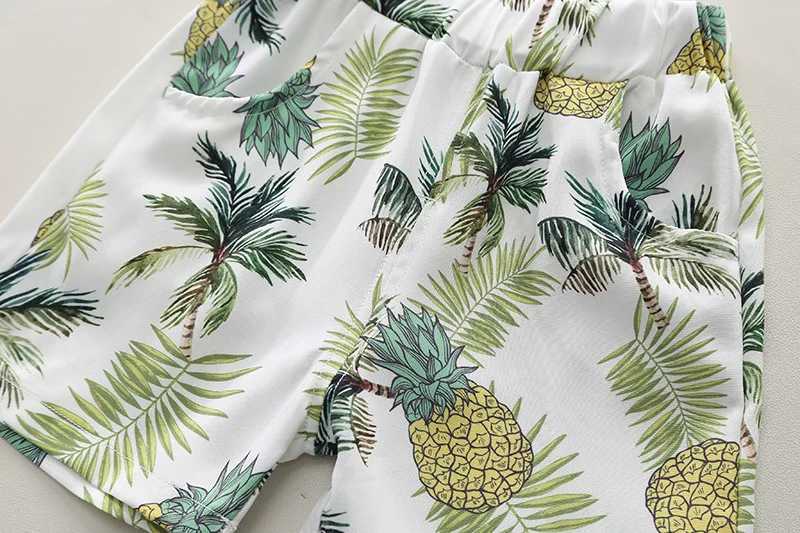 Clothing Sets Children Summer Beach Clothes Suit Baby Boys Girl Causal Full Printe Shirt Shorts 2Pcs/Set Kids Toddler Clothing Infant 0-5Years