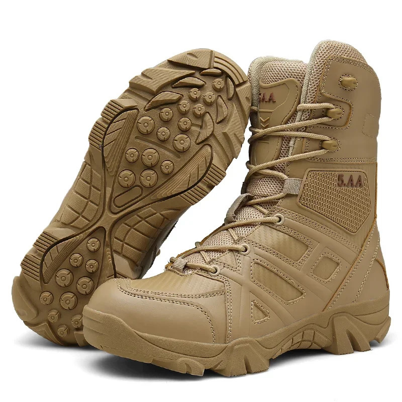 Hiking Shoes Tactical Sneakers Boots Man Work Safty Shoes Men With Side Zipper Desert Combat Boots Men Waterproof size 47 240705