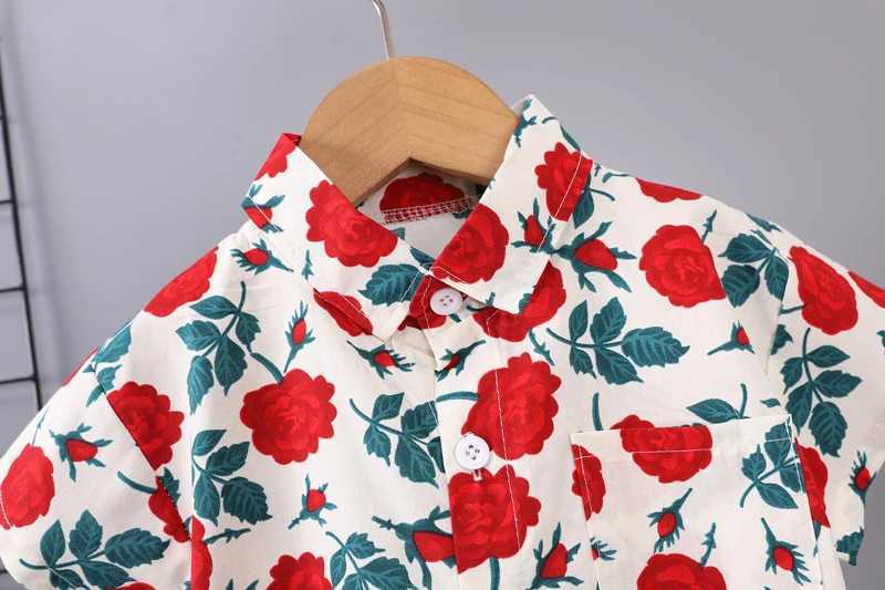 Clothing Sets New Baby Girls Boys Clothing Infant Baby Boys Fllower Print T Shirt Pants 2Pcs/Set Toddler Summer Fashion Children Clothes Suit