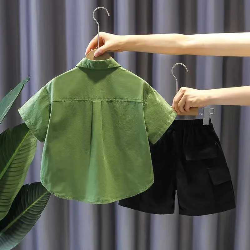 Clothing Sets 2024 New Summer Children Clothes Boys Suit Shirt Tops + Jeans Pants 2Pcs/Set Infant Casual Outfits 2-7 Year Kids Clothing