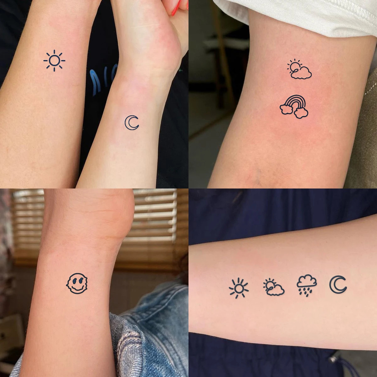 6 pieces of retro finger wrist female tattoo stickers with geometric patterns fashionable party semi anent tattoo stickers 240705