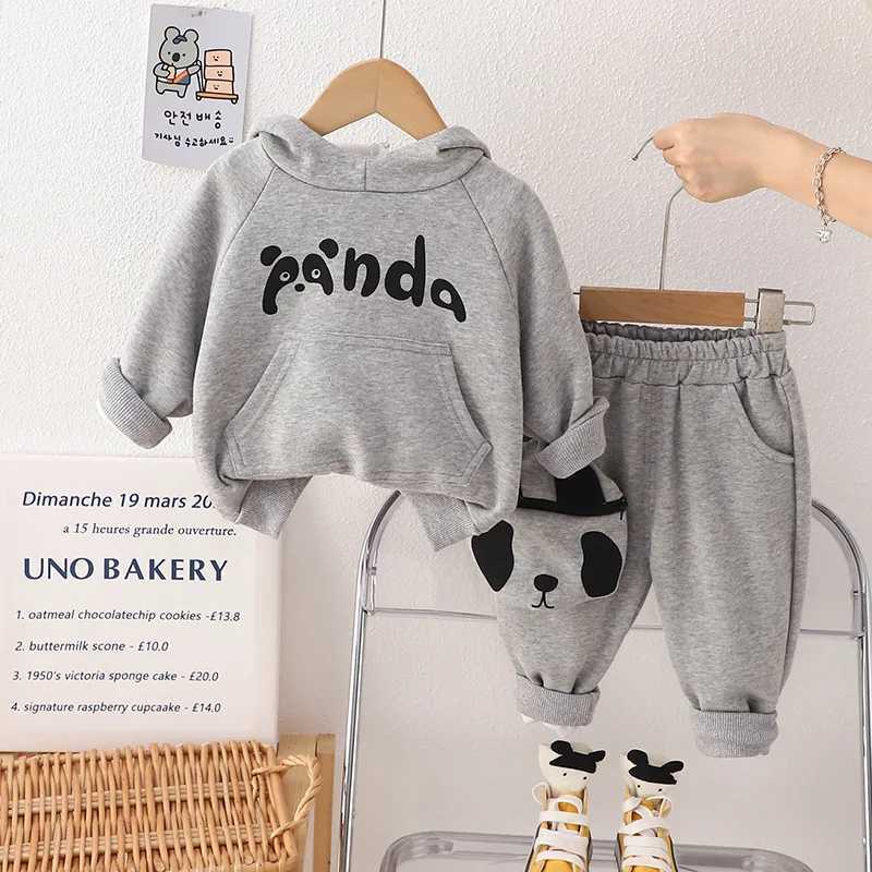 Clothing Sets Spring Autumn Boys Clothing Set Kids Cartoon Panda Pullover Tops Pants 2Pcs Suit for Boys Children Sports Costume Infant Outfits