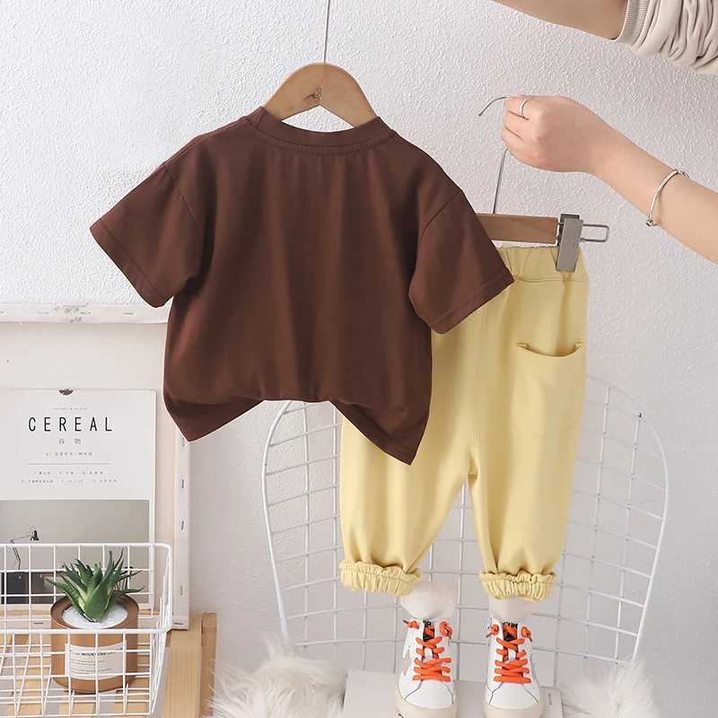Clothing Sets 1-5 Years Summer Baby Boys Clothing Set Cotton Short Sleeve Letter T-shirt + Pants 2Pcs Suit For Kids Children Casual Outfits