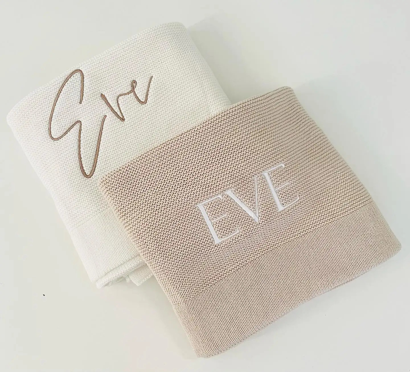 Name Personalised born Swaddling Baby Bedding Set Swaddle Soft Knitted Toddler Crib Bed Stroller Blanket 240703