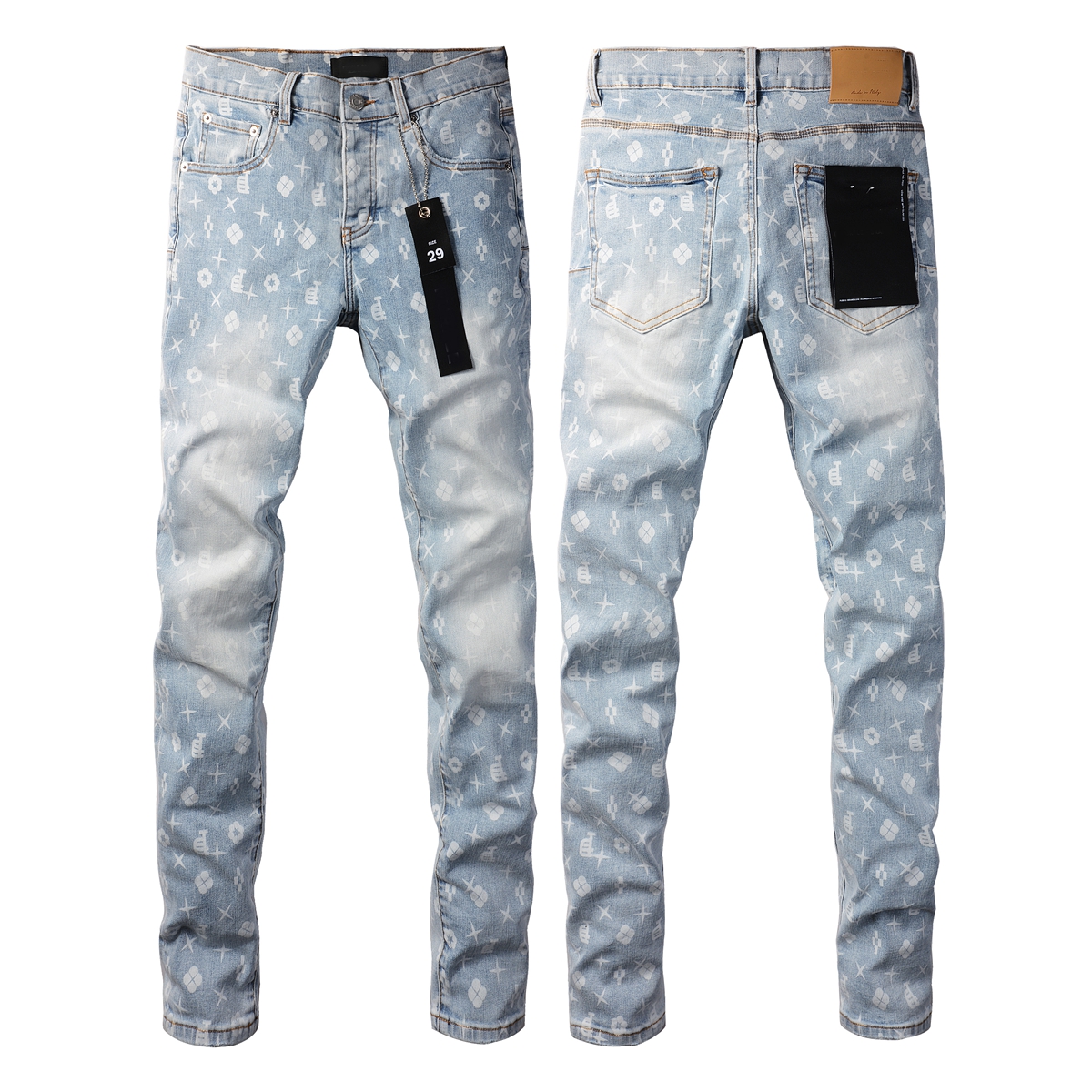 Purple Jeans Mens Boys Designer Jeans Fashion Distressed Ripped Bikers Denim cargo For Men and Women Black Pants Top Quality