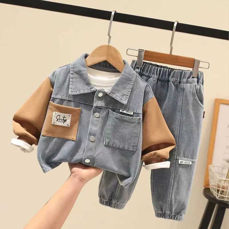 Clothing Sets Autumn Spring Children Clothes Set Baby Set Boys Denim Jacket +pants 2 Pcs Set Kids Jeans Suit for Children Full Kids Outfits