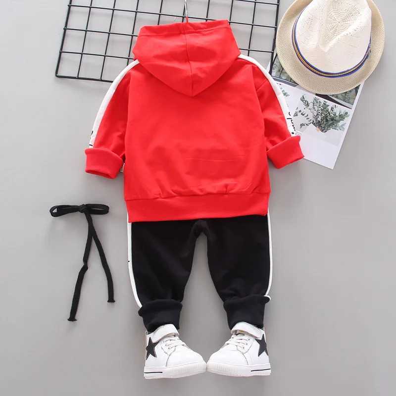 Clothing Sets Toddler Baby Boys Clothes Spring Autumn Kids Girls Letter Hooded Pant 2pcs Outfit Children Casual Soild Suit Infant Active Sets