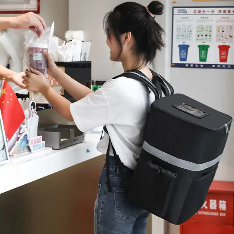 35L Extra Large Thermal Food Bag Cooler Bag Refrigerator Box Fresh Keeping Food Delivery Backpack Insulated Cool Bag 240703CJ