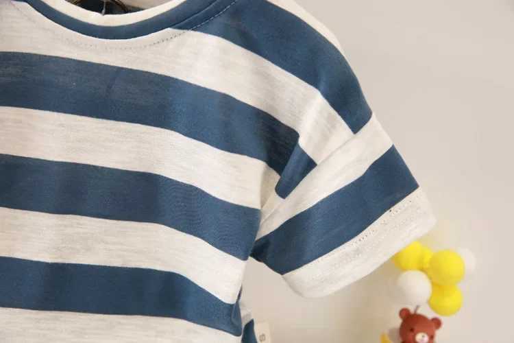 Clothing Sets NEW Children Summer Fashion Baby Boys Girls Clothes Suit Stripe Cotton T Shirt Shorts 2pcs/sets Kids Casual Toddler Tracksuits