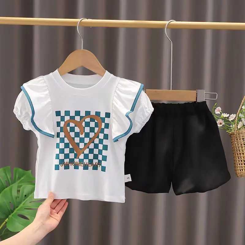 Clothing Sets New Summer Fashion Baby Girls Clothes Children Cute T shirt Shorts 2Pcs/Sets Toddler Casual Costume Infant Kids Tracksuits