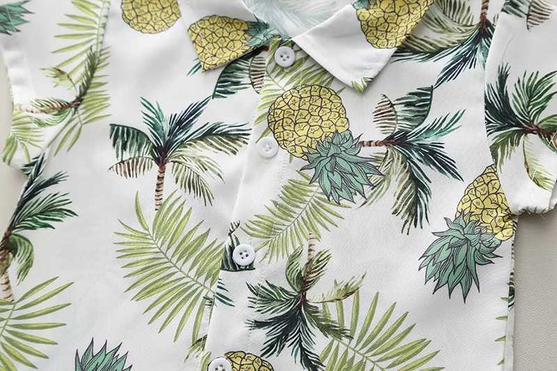 Clothing Sets Children Summer Beach Clothes Suit Baby Boys Girl Causal Full Printe Shirt Shorts 2Pcs/Set Kids Toddler Clothing Infant 0-5Years