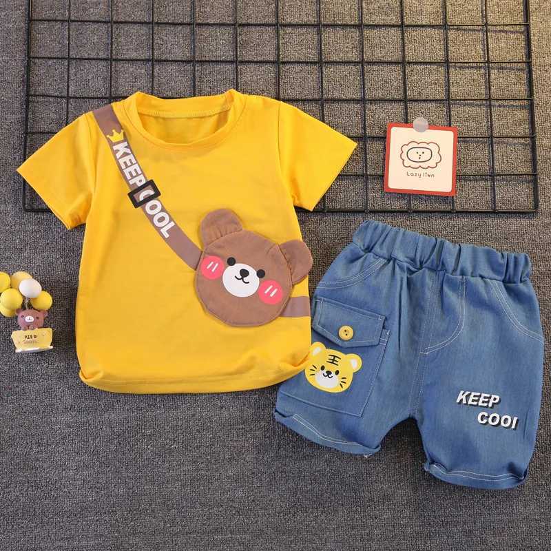 Clothing Sets Summer Baby Boys Clothing Sets Cartoon Bear Cotton T-Shirt + Shorts 2Pcs Suits for Baby Kids Tracksuits Infant Casual Outfits